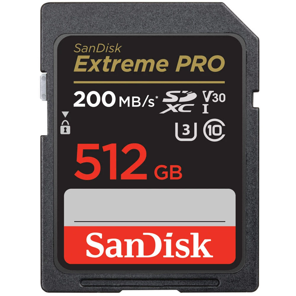 SanDisk SDXC Extreme Pro 512GB | 200MBs | UHS-I Class 10 Memory Card 1 SanDisk SDXC Extreme Pro 512GB | 200MBs | UHS-I Class 10 Memory Card