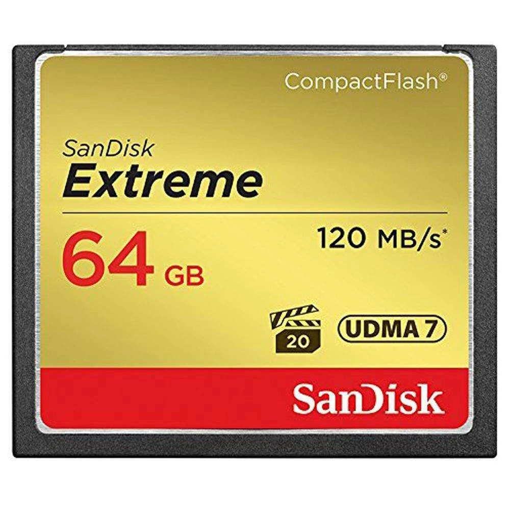 SanDisk CF Extreme 64GB Memory Card 120MB/s Read Speed, 85MB/s Write Speed 1 SanDisk CF Extreme 64GB Memory Card 120MB/s Read Speed, 85MB/s Write Speed