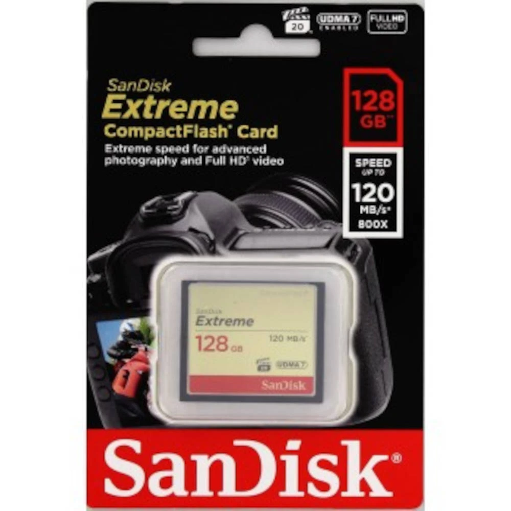 SanDisk CF Extreme 128GB Memory Card 120MB/s Read Speed, 85MB/s Write Speed 3 SanDisk CF Extreme 128GB Memory Card 120MB/s Read Speed, 85MB/s Write Speed - Image 3
