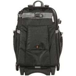 Dorr Dark Black Travel Small Trolley Backpack With Wheels