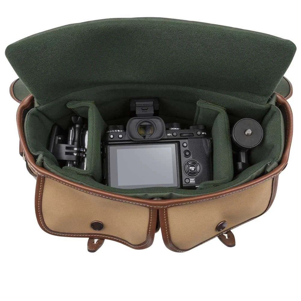 Billingham Hadley Small Pro Shoulder Bag - Khaki Canvas Tan Leather 6 Billingham Hadley Small Pro Shoulder Bag - Khaki Canvas Tan Leather - Image 6