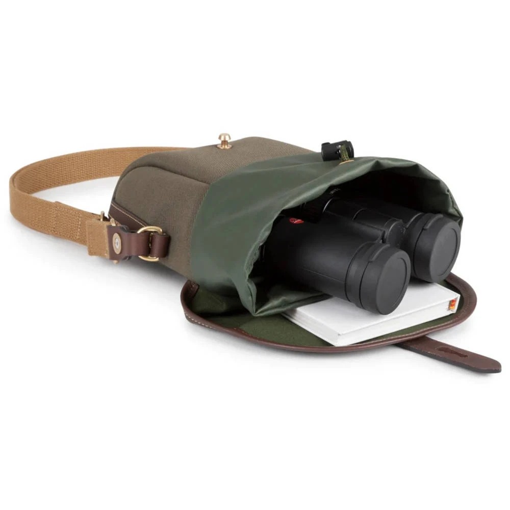 Billingham Galbin 8 Binocular Case - Sage Fibrenyte & Chocolate Leather 3 Billingham Galbin 8 Binocular Case - Sage Fibrenyte & Chocolate Leather - Image 3