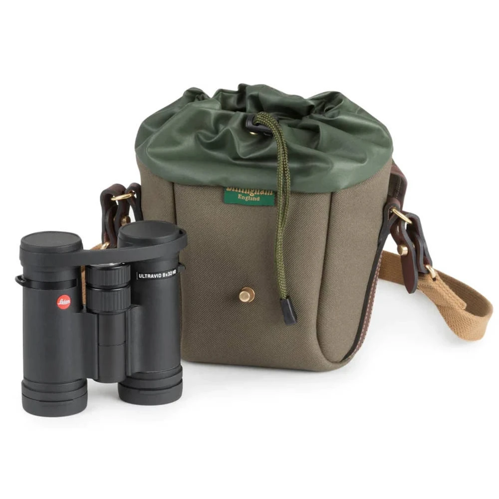 Billingham Galbin 8 Binocular Case - Sage Fibrenyte & Chocolate Leather 4 Billingham Galbin 8 Binocular Case - Sage Fibrenyte & Chocolate Leather - Image 4