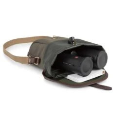 Billingham Galbin 10 Binocular Case | 1.9L Capacity | Sage FibreNyte & Chocolate Leather -Camera Gear Store 551248 54 4