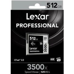 Lexar 512GB CFast 2.0 Professional 3500x Memory Card -Camera Gear Store LC512CRBEU3500 2