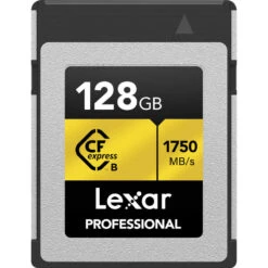 Lexar 128gb Pro CFexpress Type B Card GOLD Series | Read 1750MB/s | Writes 1500MB/s