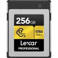 Lexar 256gb Pro CFexpress Type B Card GOLD Series | Read 1750MB/s | Writes 1500MB/s