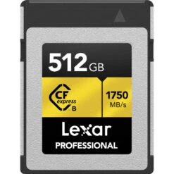 Lexar 512gb Pro CFexpress Type B Card GOLD Series | Read 1750MB/s | Writes 1500MB/s