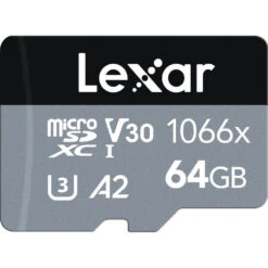 Lexar Professional 1066x MicroSDXC 64GB UHS-I SILVER Series Memory Card