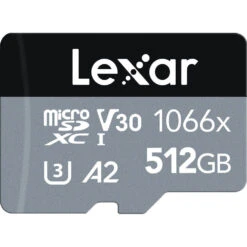 Lexar Professional 1066x MicroSDXC 512GB UHS-I SILVER Series Memory Card