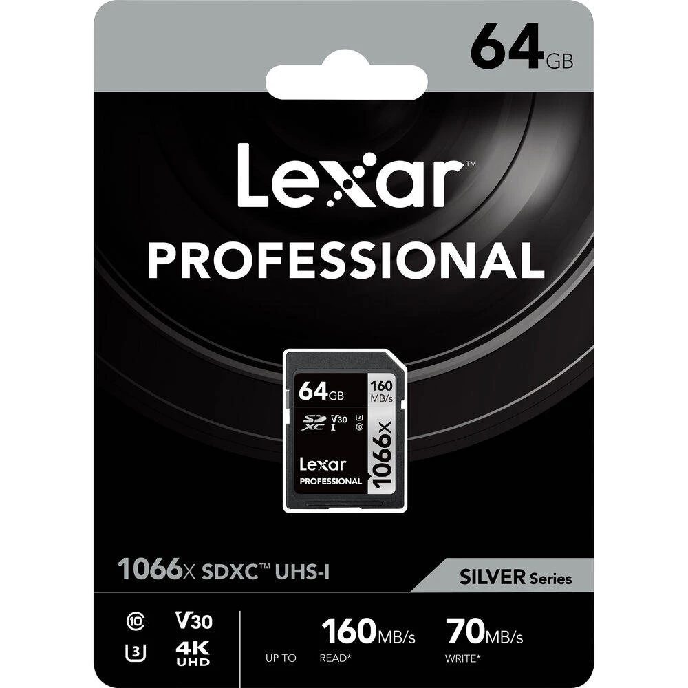 Lexar Professional 64GB 1066x SDXC UHS-I SILVER Series Memory Card 3 Lexar Professional 64GB 1066x SDXC UHS-I SILVER Series Memory Card - Image 3