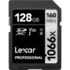 Lexar Professional 128GB 1066x SDXC UHS-I SILVER Series Memory Card
