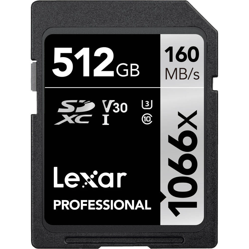 Lexar Professional 512GB 1066x SDXC UHS-I SILVER Series Memory Card 1 Lexar Professional 512GB 1066x SDXC UHS-I SILVER Series Memory Card
