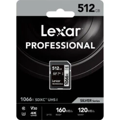 Lexar Professional 512GB 1066x SDXC UHS-I SILVER Series Memory Card 5 Lexar Professional 512GB 1066x SDXC UHS-I SILVER Series Memory Card -Camera Gear Store LSD1066512G BNNNG 2