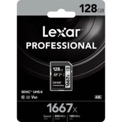 Lexar 128GB Professional 1667x SDXC UHS-II Memory Card -Camera Gear Store LSD128CB1667 2
