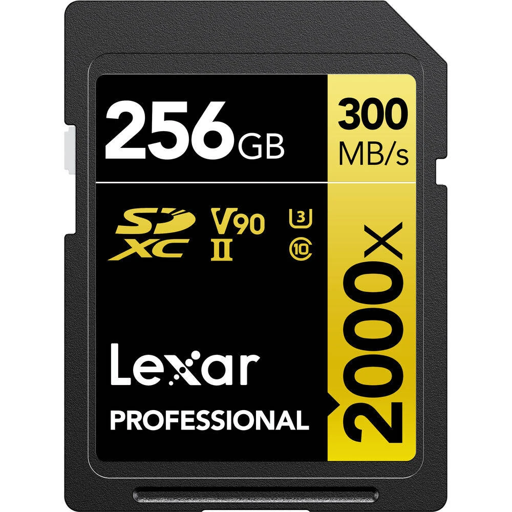 Lexar Professional 2000x 256GB SDXC UHS-II Memory Card 1 Lexar Professional 2000x 256GB SDXC UHS-II Memory Card