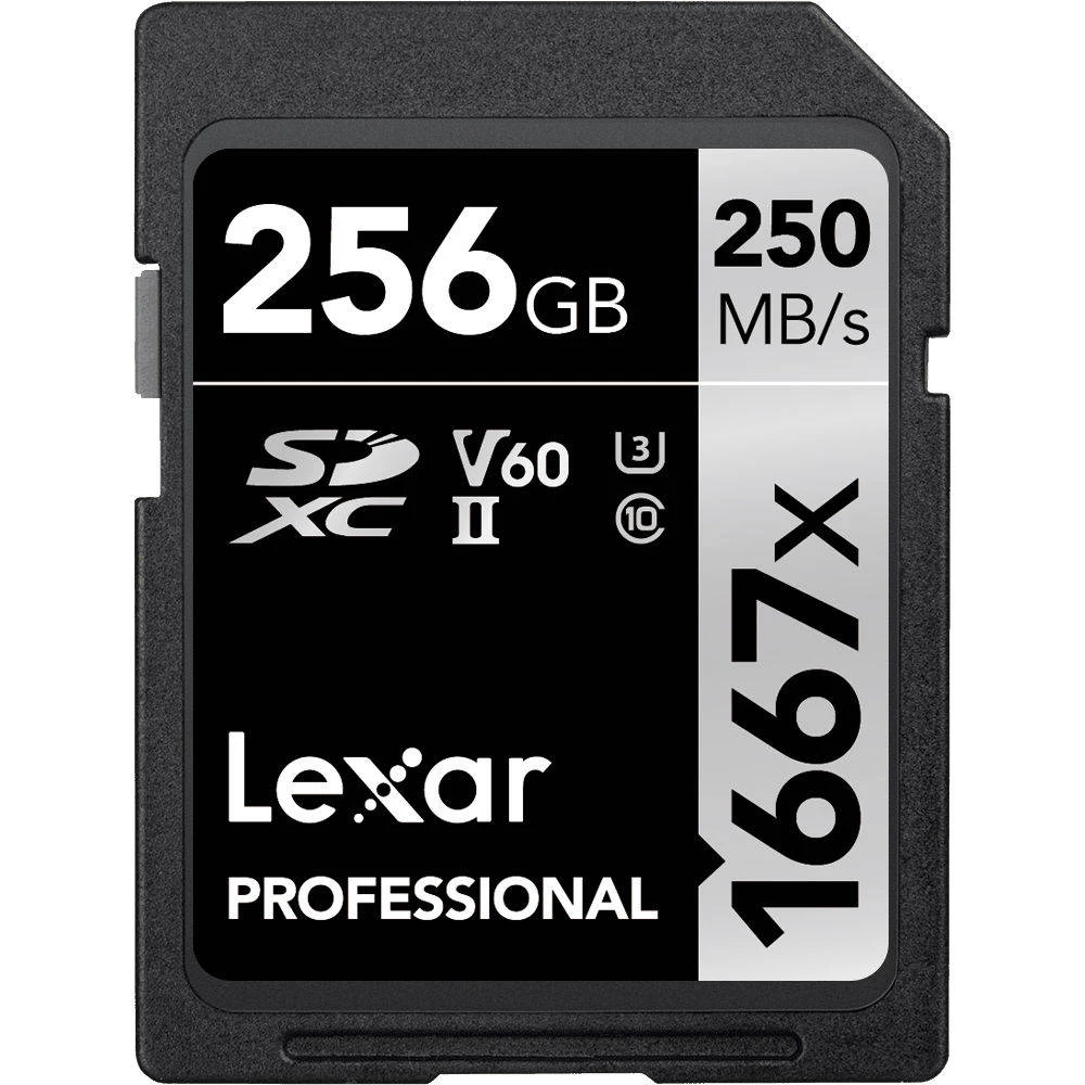 Lexar 256GB Professional 1667x SDXC UHS-II Memory Card 1 Lexar 256GB Professional 1667x SDXC UHS-II Memory Card