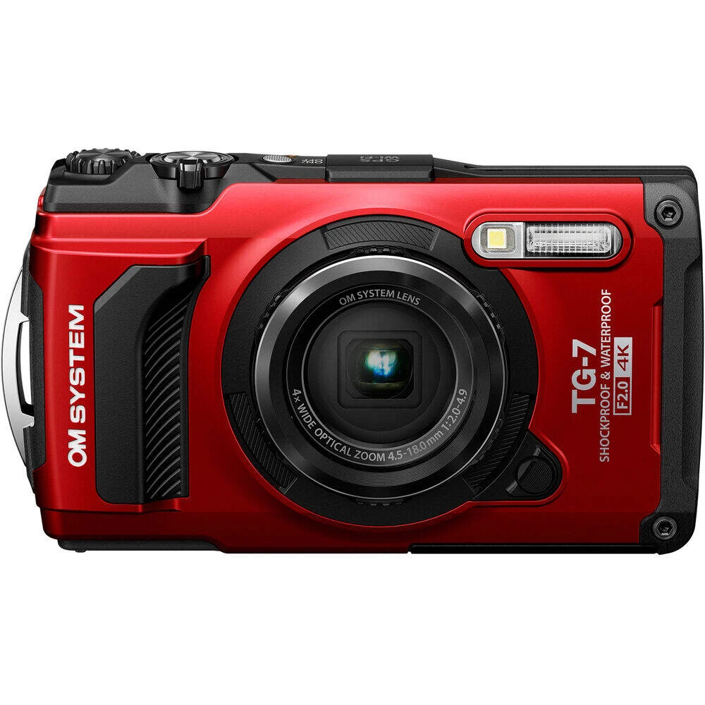 OM System Tough TG-7 Waterproof Camera | Red 1 OM System Tough TG-7 Waterproof Camera | Red