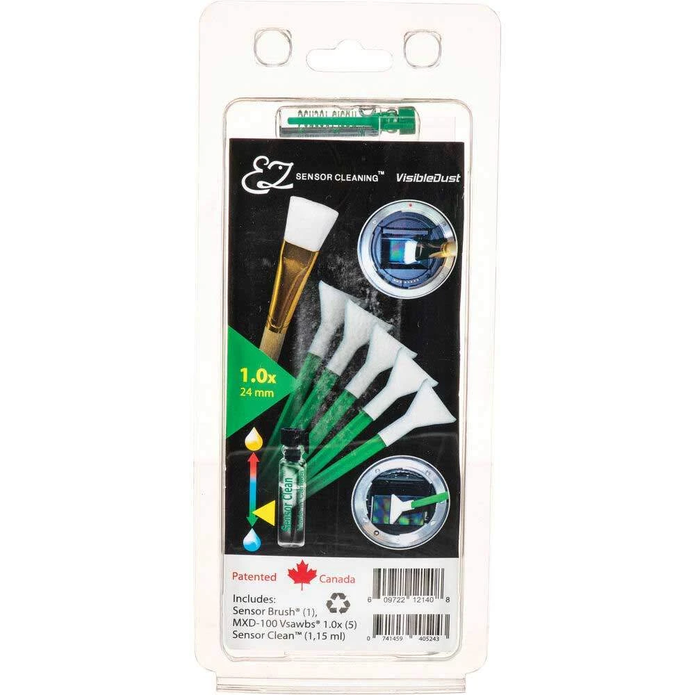 VisibleDust EZ Sensor Cleaning Kit PLUS With Sensor Clean, 5 Green 1.0x Vswabs And Sensor Brush 1 VisibleDust EZ Sensor Cleaning Kit PLUS With Sensor Clean, 5 Green 1.0x Vswabs And Sensor Brush