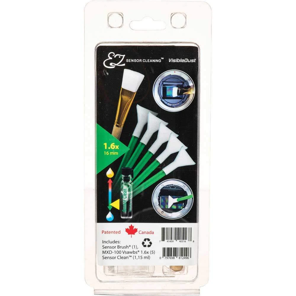 VisibleDust EZ Sensor Cleaning Kit PLUS With Sensor Clean, 5 Green 1.6x Vswabs And Sensor Brush 1 VisibleDust EZ Sensor Cleaning Kit PLUS With Sensor Clean, 5 Green 1.6x Vswabs And Sensor Brush